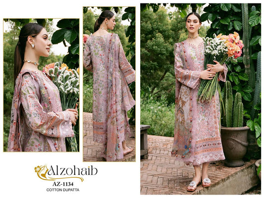 Az-1134 Al Zohaib Printed Pakistani Patch Suits