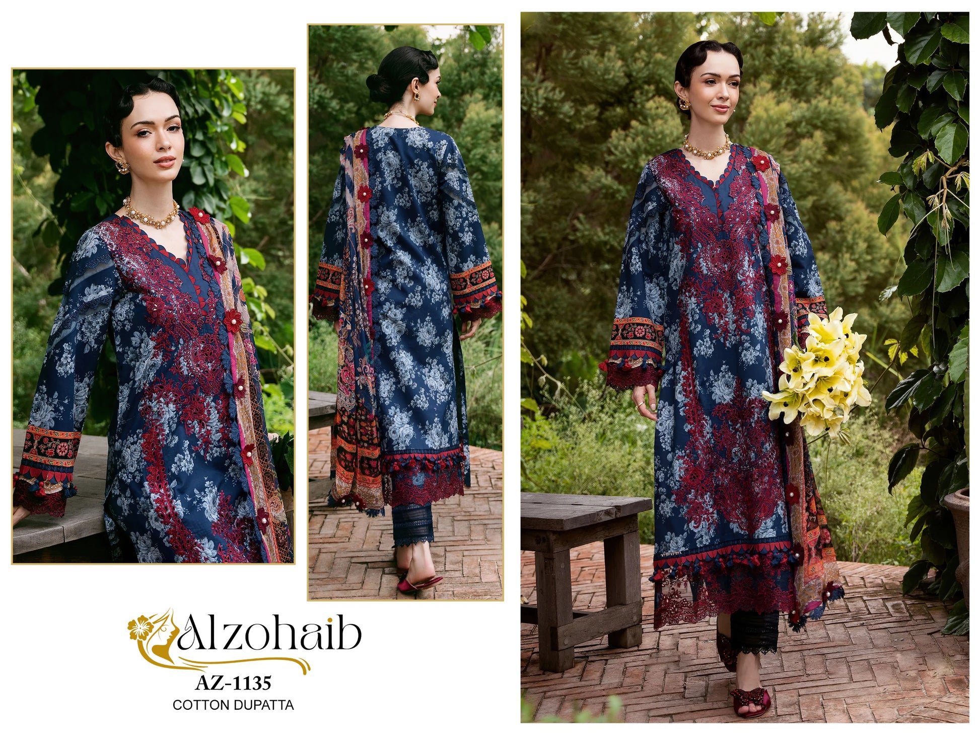 Az-1135 Al Zohaib Print Pakistani Salwar Suits