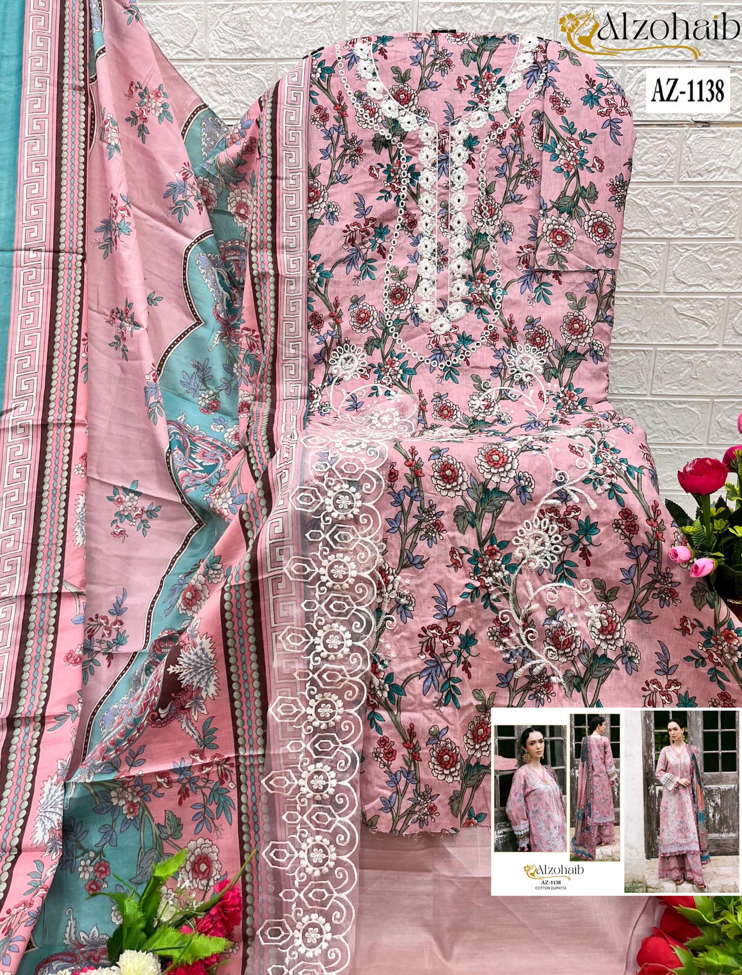 Az-1138 Al Zohaib Print Pakistani Salwar Suits