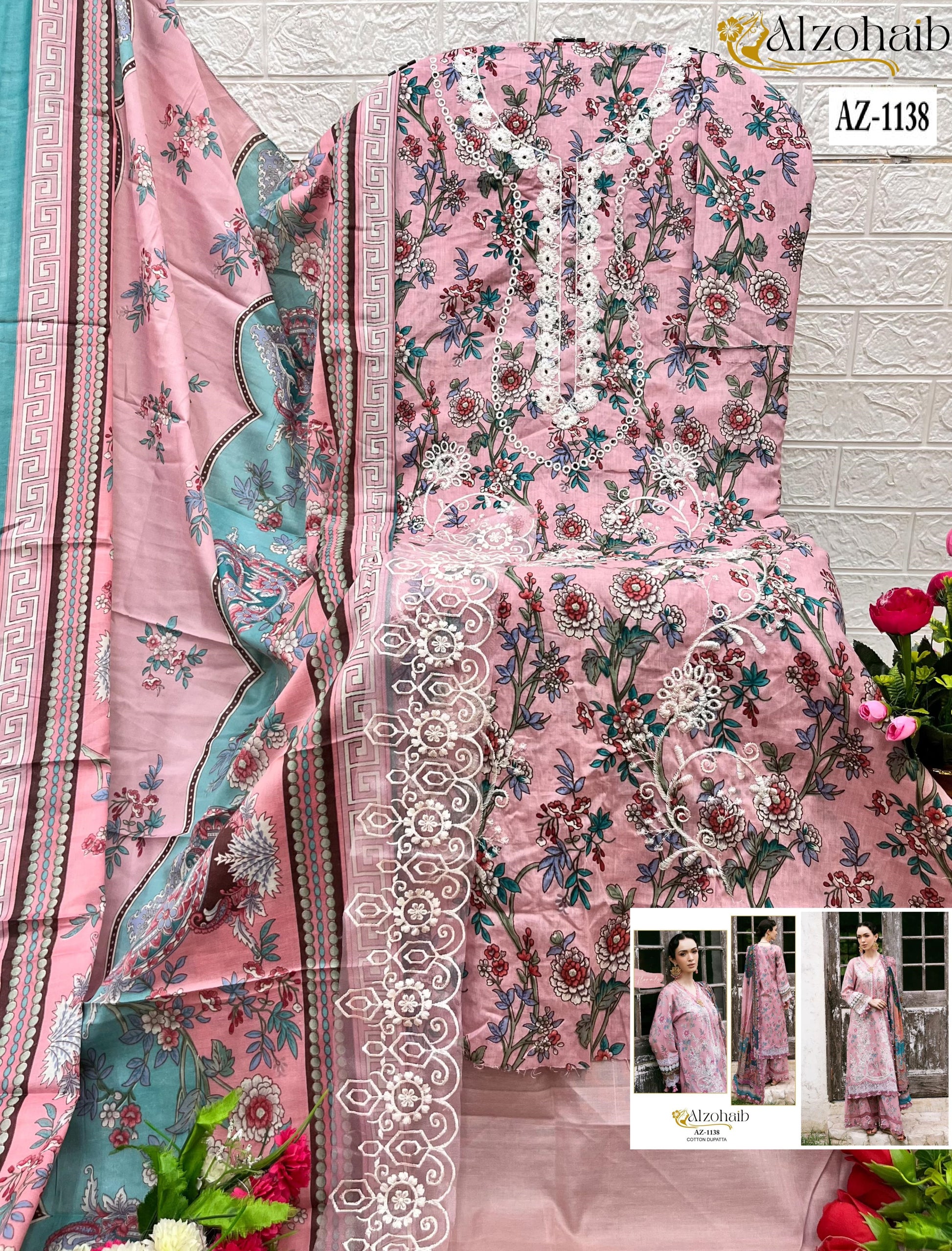 Az-1138 Al Zohaib Print Pakistani Salwar Suits