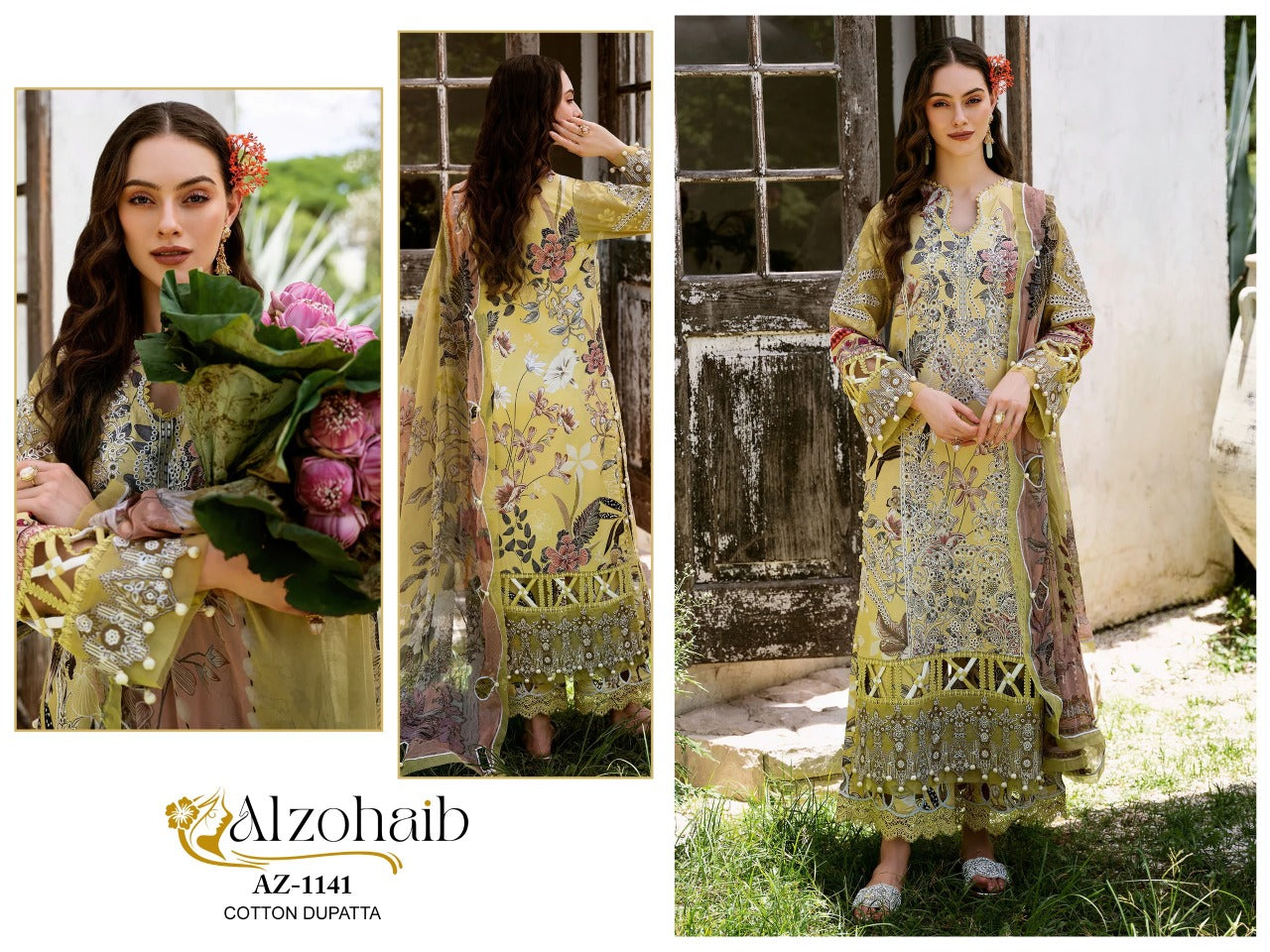 Az-1141 Al Zohaib Print Pakistani Salwar Suits