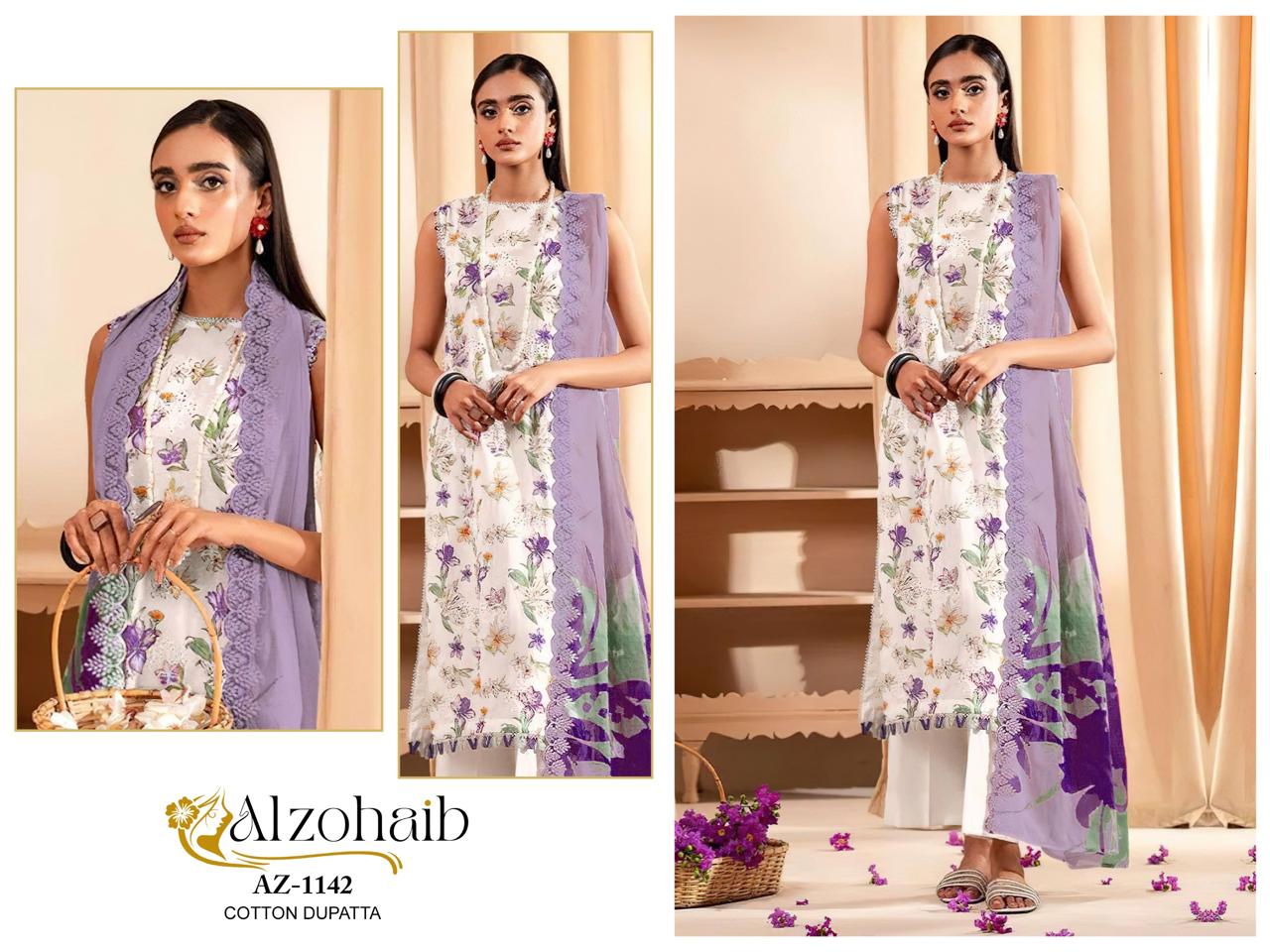 Az-1142 Al Zohaib Print Karachi Unstitched Suits