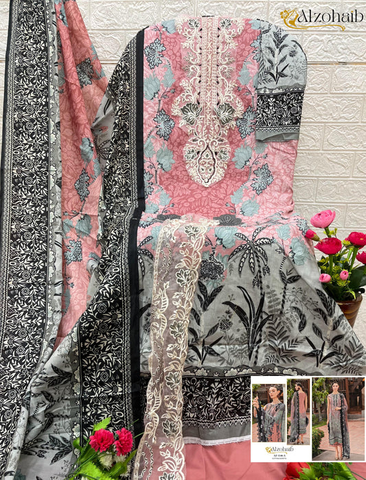Az-1146A Al Zohaib Patch Work Pakistani Salwar Suits