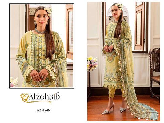 Az-1146 Al Zohaib Emroidery Pakistani Patch Suits