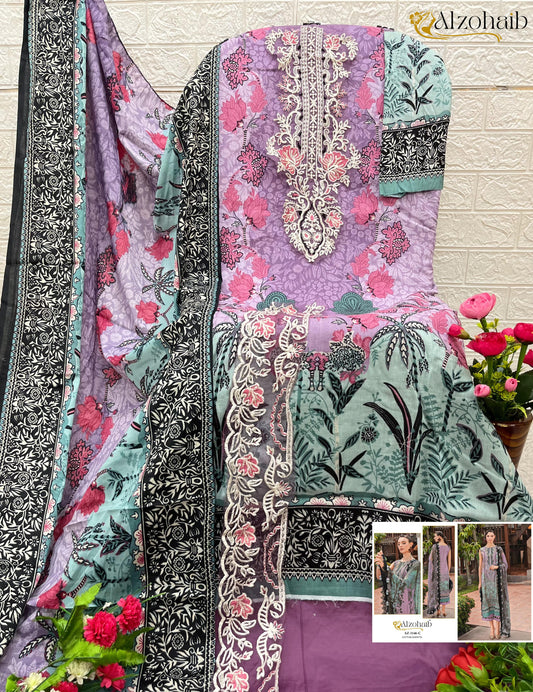 Az-1146C Al Zohaib Patch Work Pakistani Salwar Suits