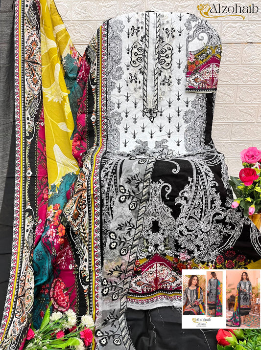 Az-1163B Al Zohaib Print Pakistani Salwar Suits