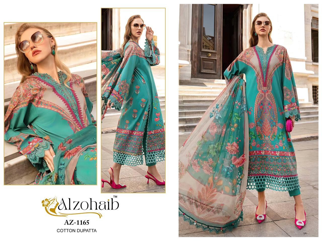 Az-1165 Al Zohaib Print Pakistani Salwar Suits