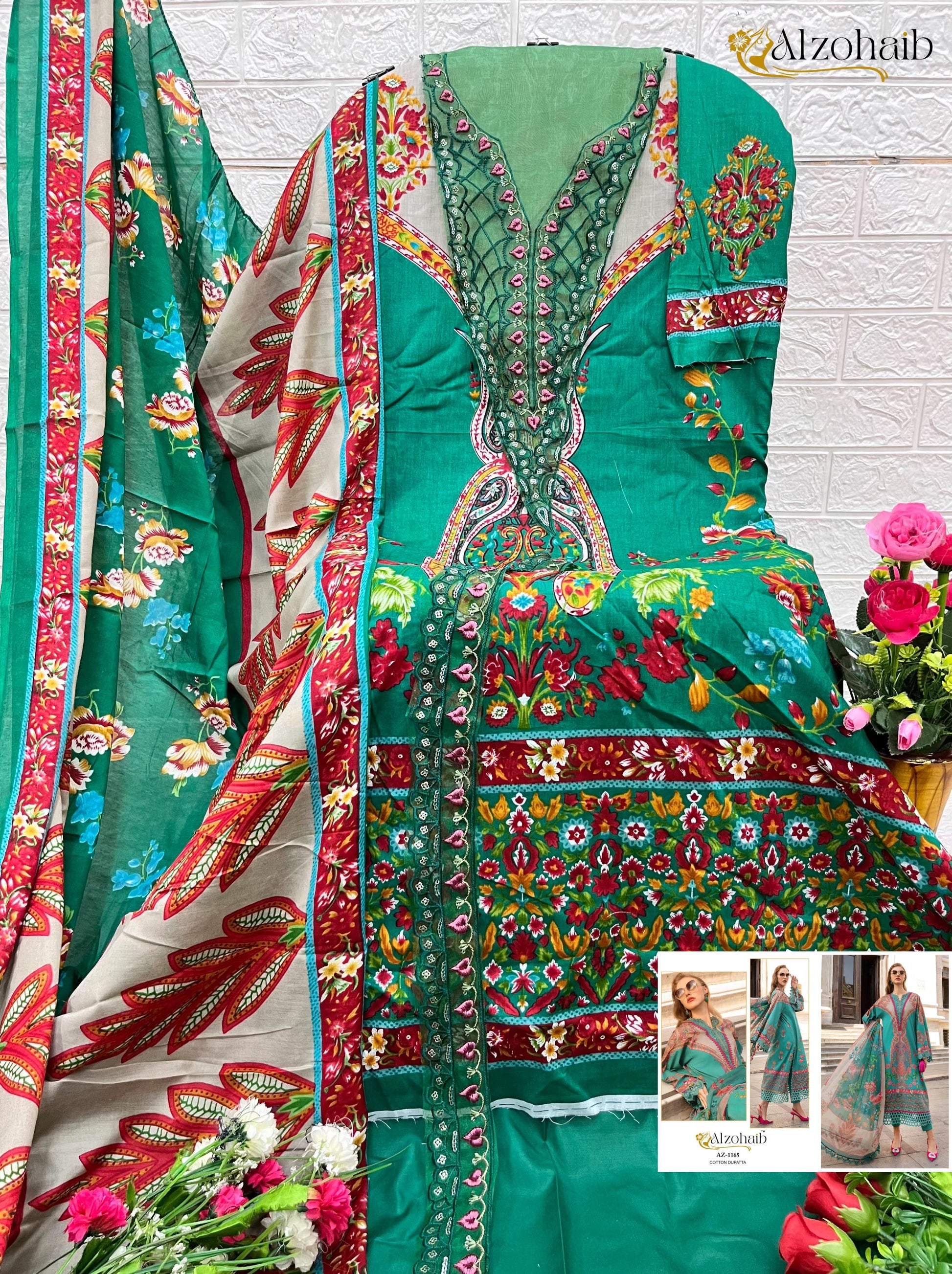 Az-1165 Al Zohaib Print Pakistani Salwar Suits