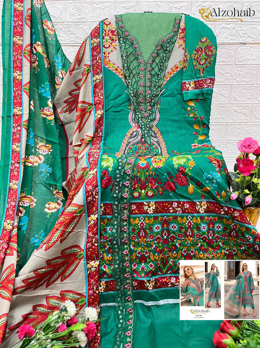 Az-1165 Al Zohaib Print Pakistani Salwar Suits