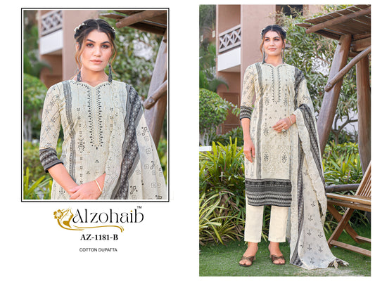 Az-1181B Al Zohaib Print Pakistani Salwar Suits