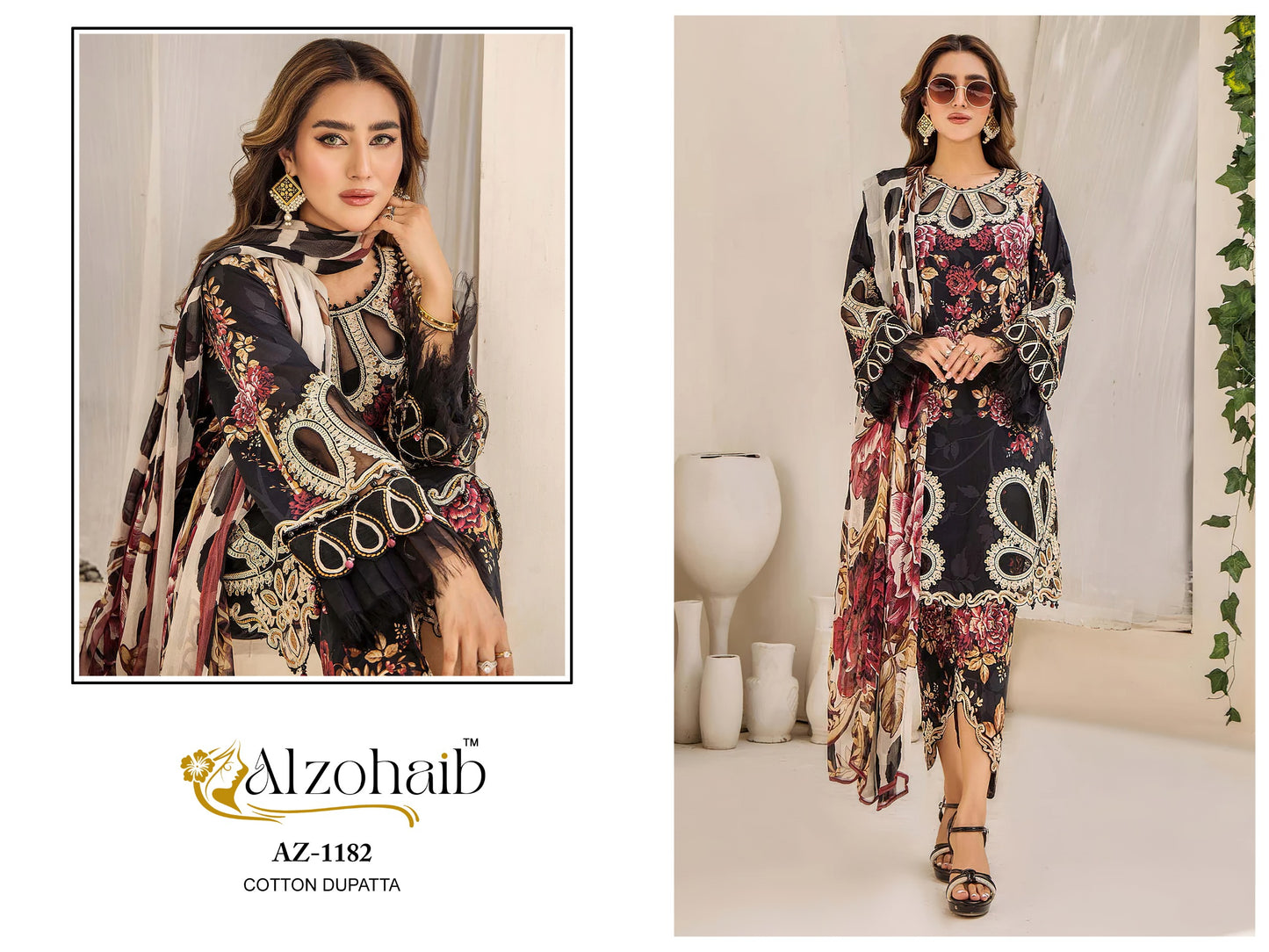 Az-1182 Al Zohaib Print Pakistani Salwar Suits