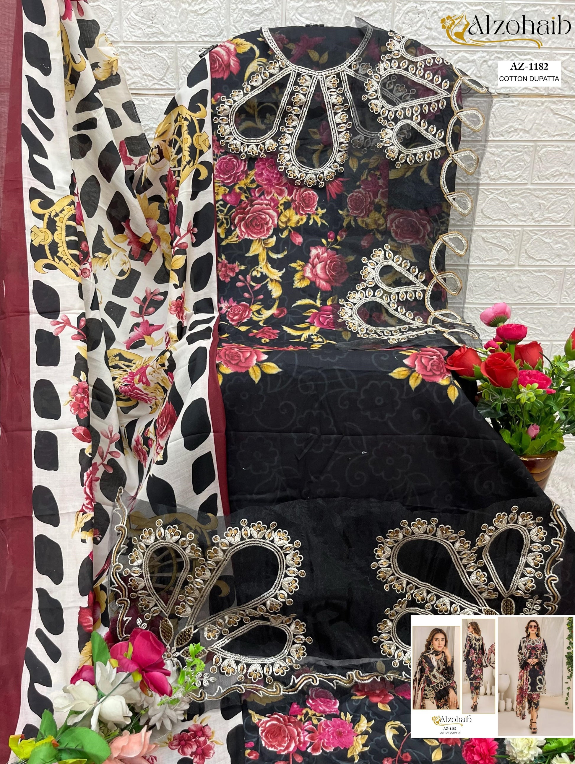 Az-1182 Al Zohaib Print Pakistani Salwar Suits