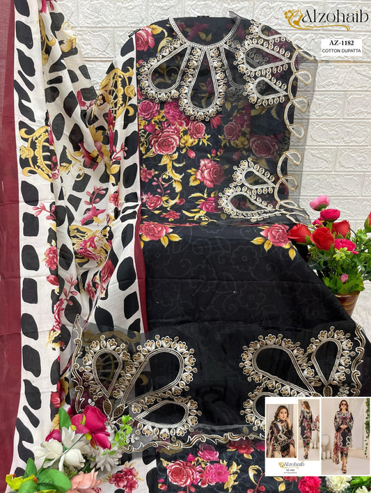 Az-1182 Al Zohaib Print Pakistani Salwar Suits