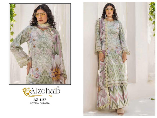 Az-1187 Sakina Vol 2 Al Zohaib Printed Pakistani Patch Suits