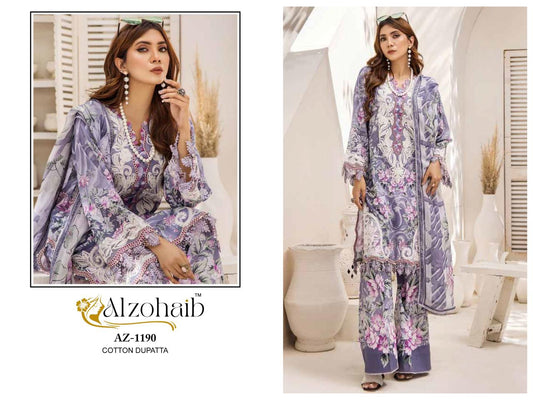 Az-1190 Sakina Vol 2 Al Zohaib Printed Pakistani Patch Suits