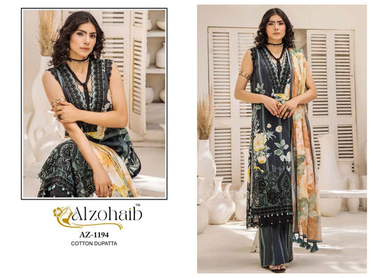 Az-1194 Sakina Vol 2 Al Zohaib Printed Pakistani Patch Suits