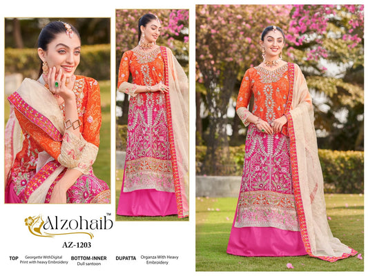Az-1203 Al Zohaib Georgette Pakistani Salwar Suits