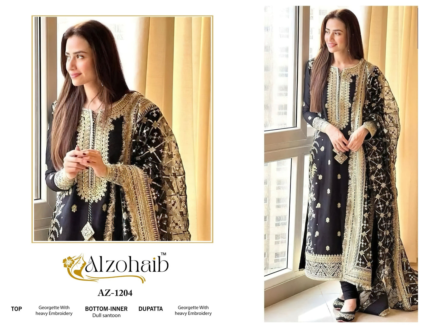 Az-1204 Al Zohaib Embroidery Pakistani Salwar Suits