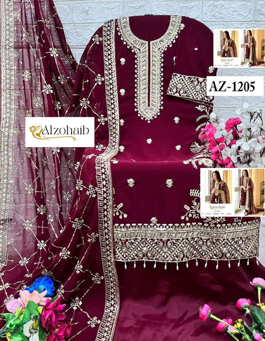 Az-1205 Al Zohaib Embroidery Pakistani Salwar Suits