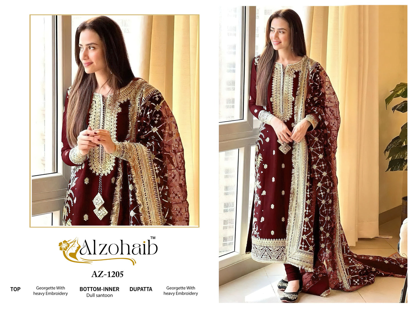 Az-1205 Al Zohaib Embroidery Pakistani Salwar Suits