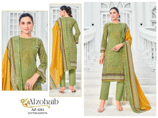 Az-1211 Noor Vol 2 Al Zohaib Printed Karachi Unstitched Suits
