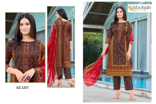 Az-1217 Sapphire Al Zohaib Pure Cotton Pakistani Salwar Suits