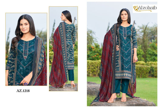 Az-1218 Sapphire Al Zohaib Pure Cotton Pakistani Salwar Suits