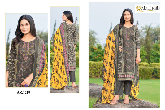 Az-1219 Sapphire Al Zohaib Pure Cotton Pakistani Salwar Suits