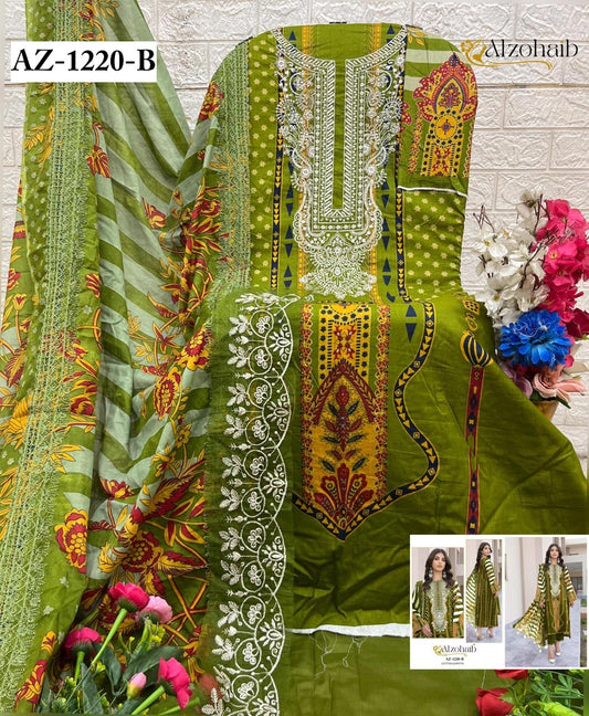Az-1220-B Rubina Vol 1 Al Zohaib Printed Karachi Unstitched Suits