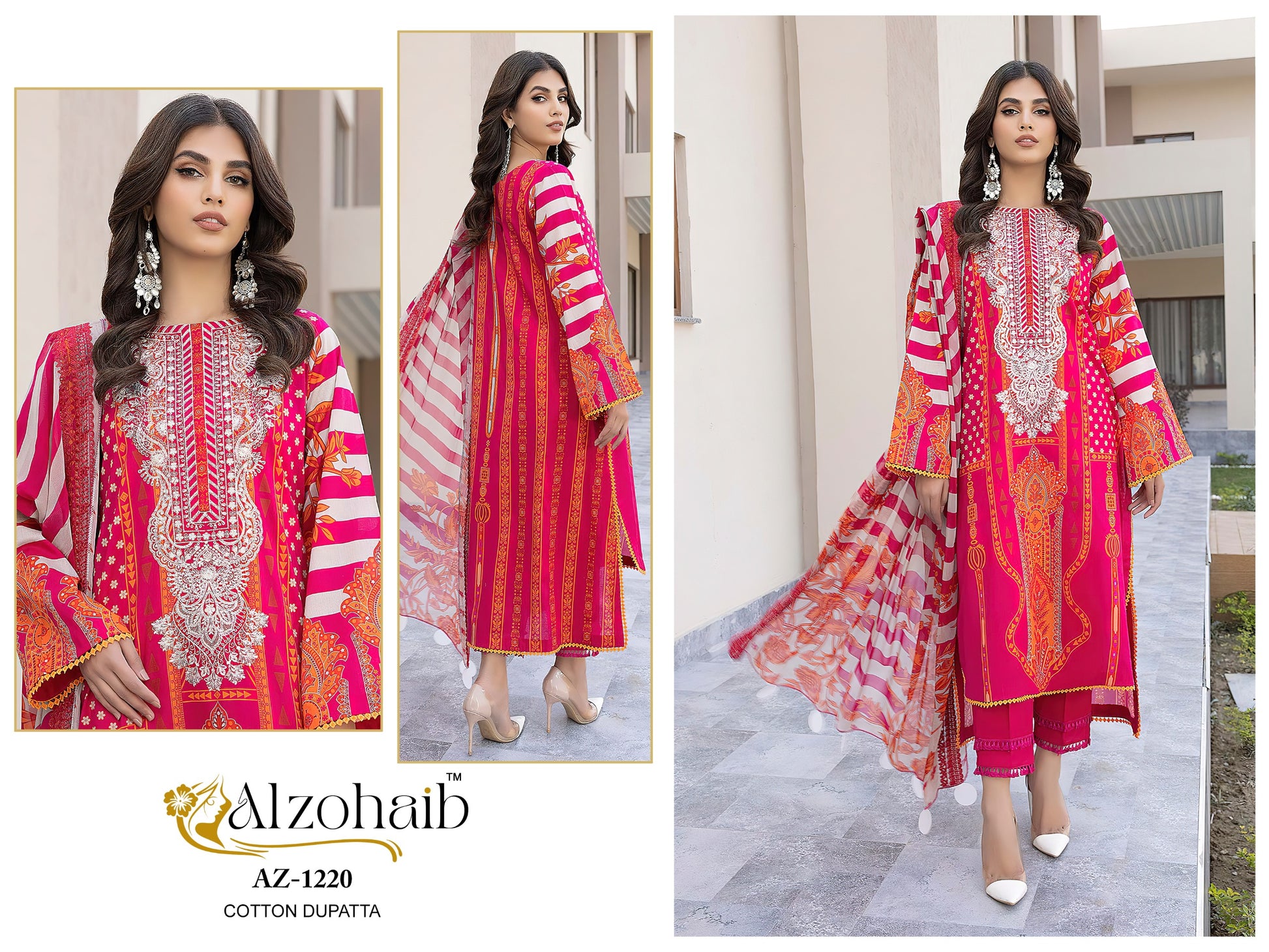 Az-1220 Al Zohaib Printed Pakistani Salwar Suits