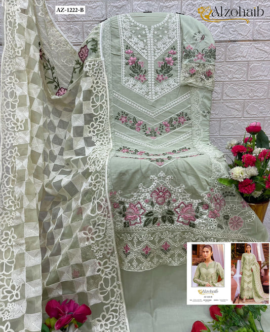 Az-1222-B Al Zohaib Embroidrey Pakistani Salwar Suits