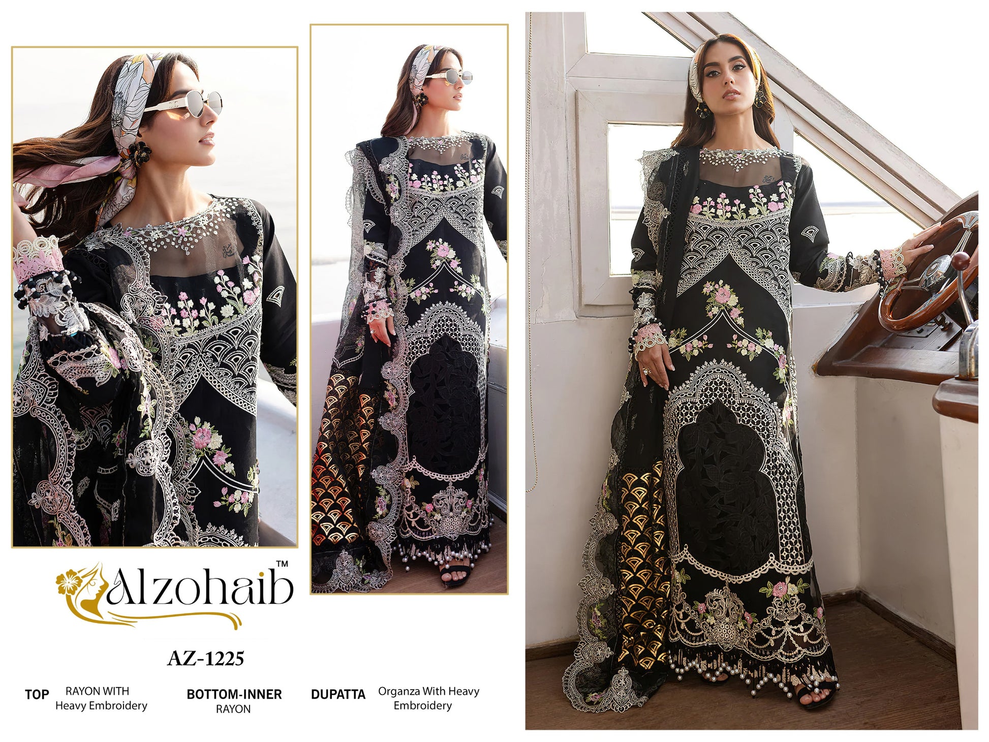 Az-1225 Al Zohaib Cotton Pakistani Salwar Suits