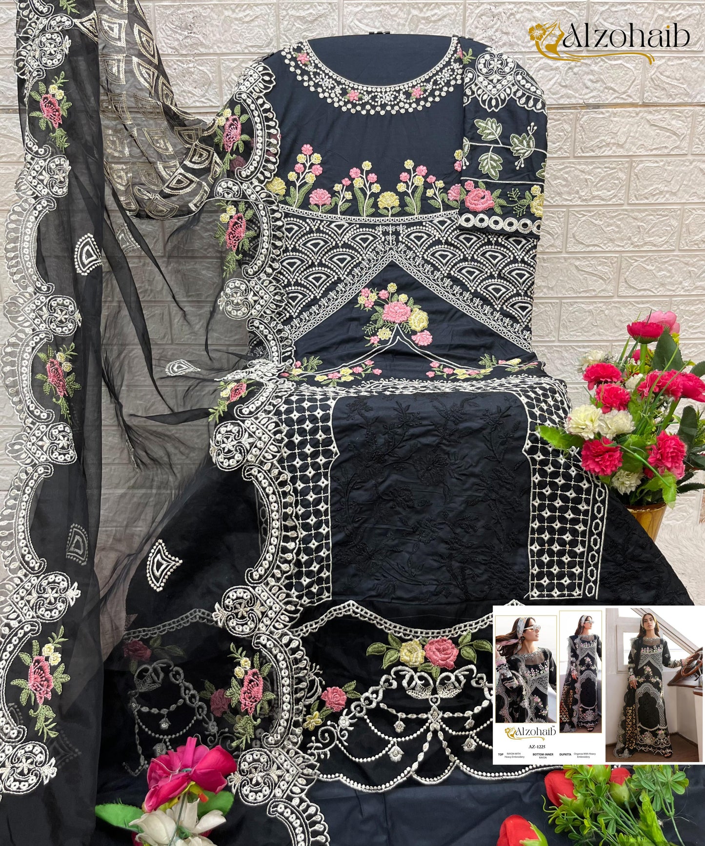 Az-1225 Al Zohaib Cotton Pakistani Salwar Suits