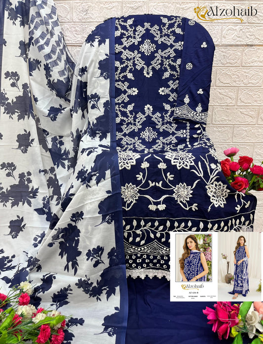 Az-1231-B Ruba Vol 1 Al Zohaib Rayon Pakistani Salwar Suits