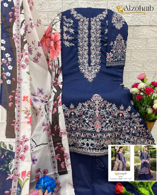Az-1241 Fatima Vol 1 Al Zohaib Embroidery Pakistani Salwar Suits