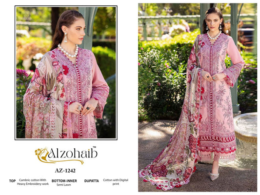 Az-1242 Fatima Vol 1 Al Zohaib Embroidery Pakistani Salwar Suits