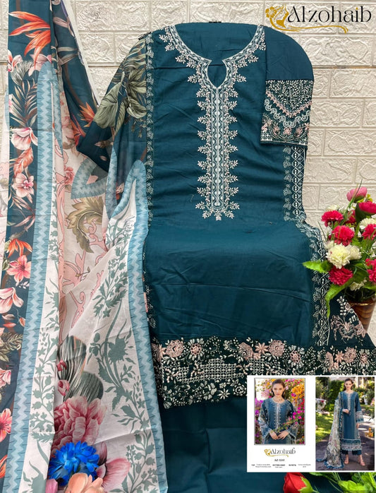 Az-1243 Fatima Vol 1 Al Zohaib Embroidery Pakistani Salwar Suits