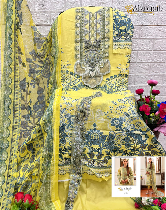 Az-1246 Al Zohaib Pure Cotton Pakistani Salwar Suits