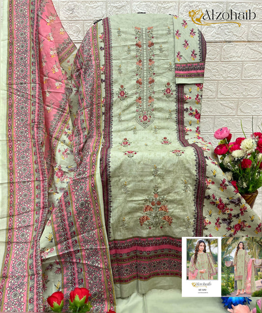 Az-1252 Saira Vol-1 Al Zohaib Printed Karachi Unstitched Suits