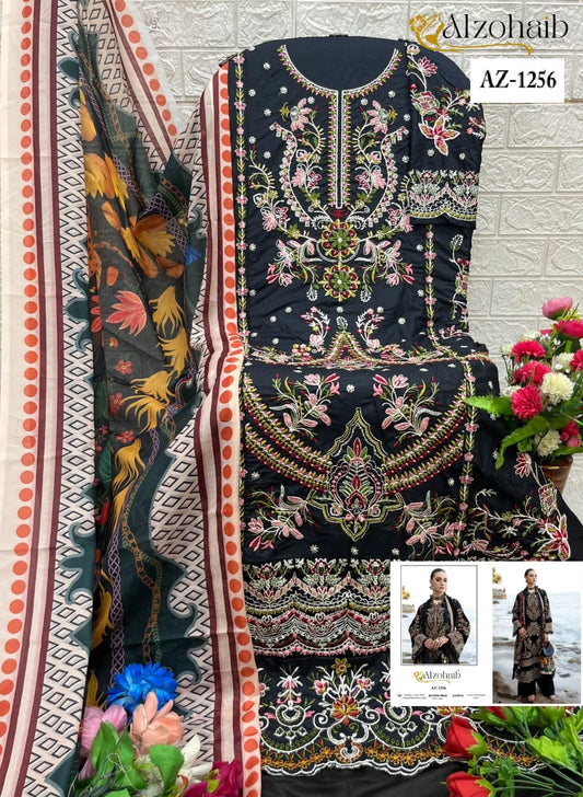 Az-1256 Al Zohaib Embroidery Pakistani Salwar Suits