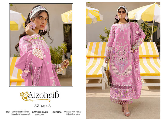 Az-1257A Al Zohaib Cotton Pakistani Salwar Suits