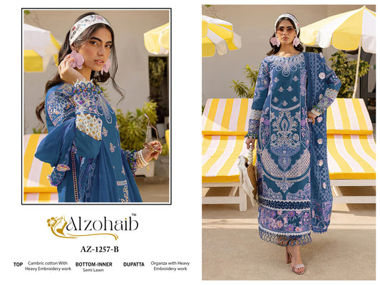 Az-1257B Al Zohaib Cotton Pakistani Salwar Suits