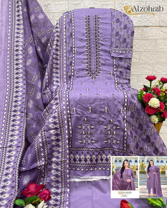 Az-1259 Al Zohaib Printed Karachi Unstitched Suits