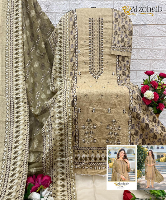 Az-1260 Al Zohaib Printed Karachi Unstitched Suits