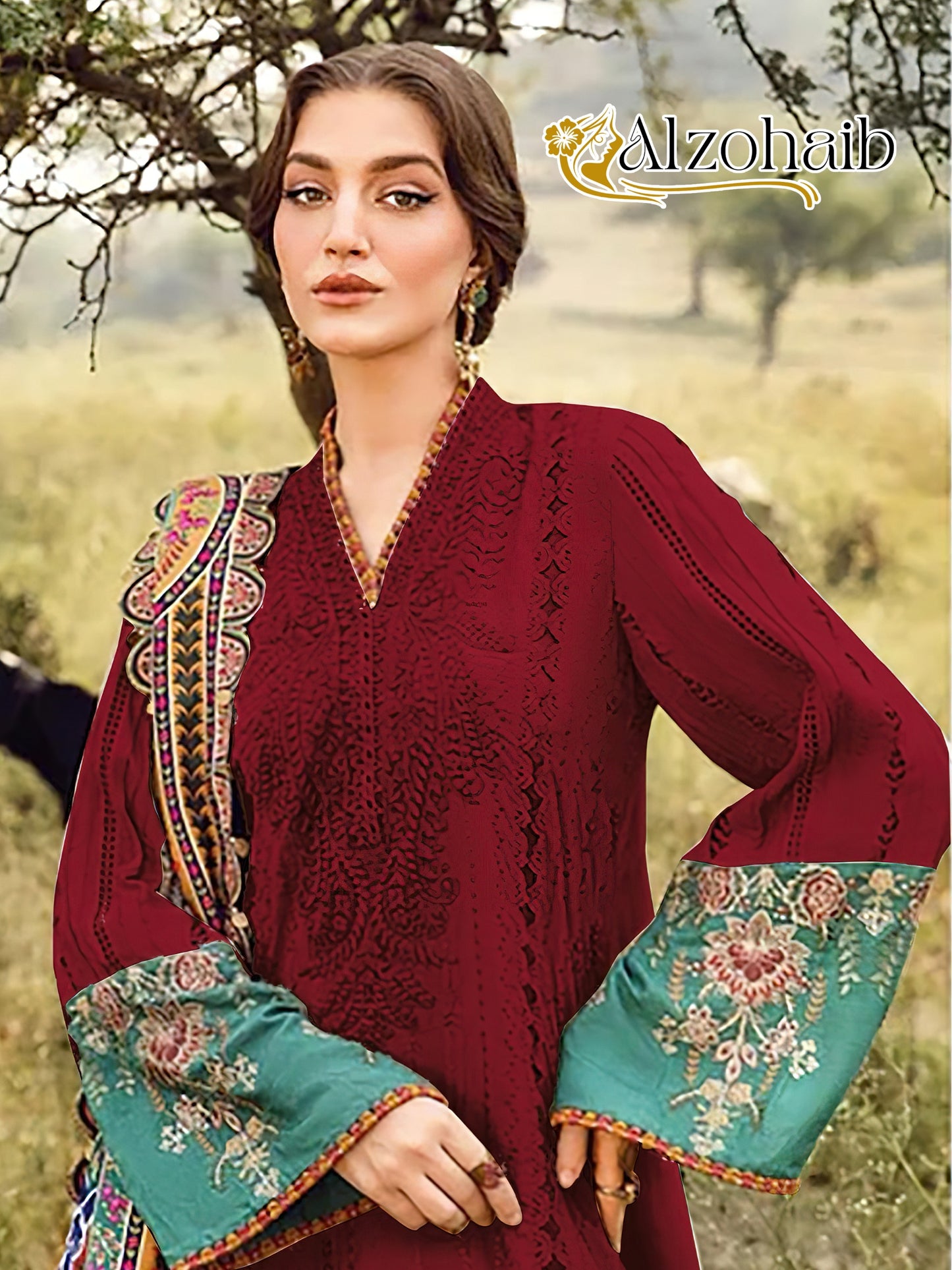Az-1261 B Al Zohaib Pure Cotton Pakistani Salwar Suits