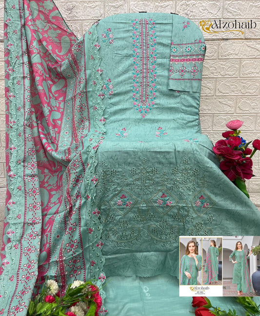 Az-1263 Mahima Al Zohaib Printed Karachi Unstitched Suits
