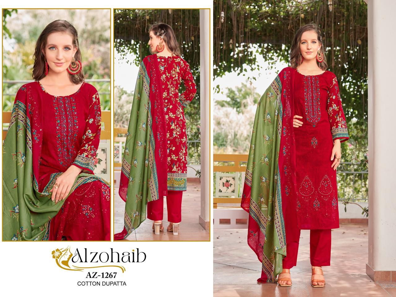 Az-1267 Mahima Al Zohaib Printed Karachi Unstitched Suits