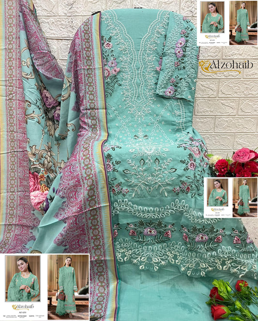 Az-1273 Zahra Vol- 3 Al Zohaib Cambric Pakistani Salwar Suits