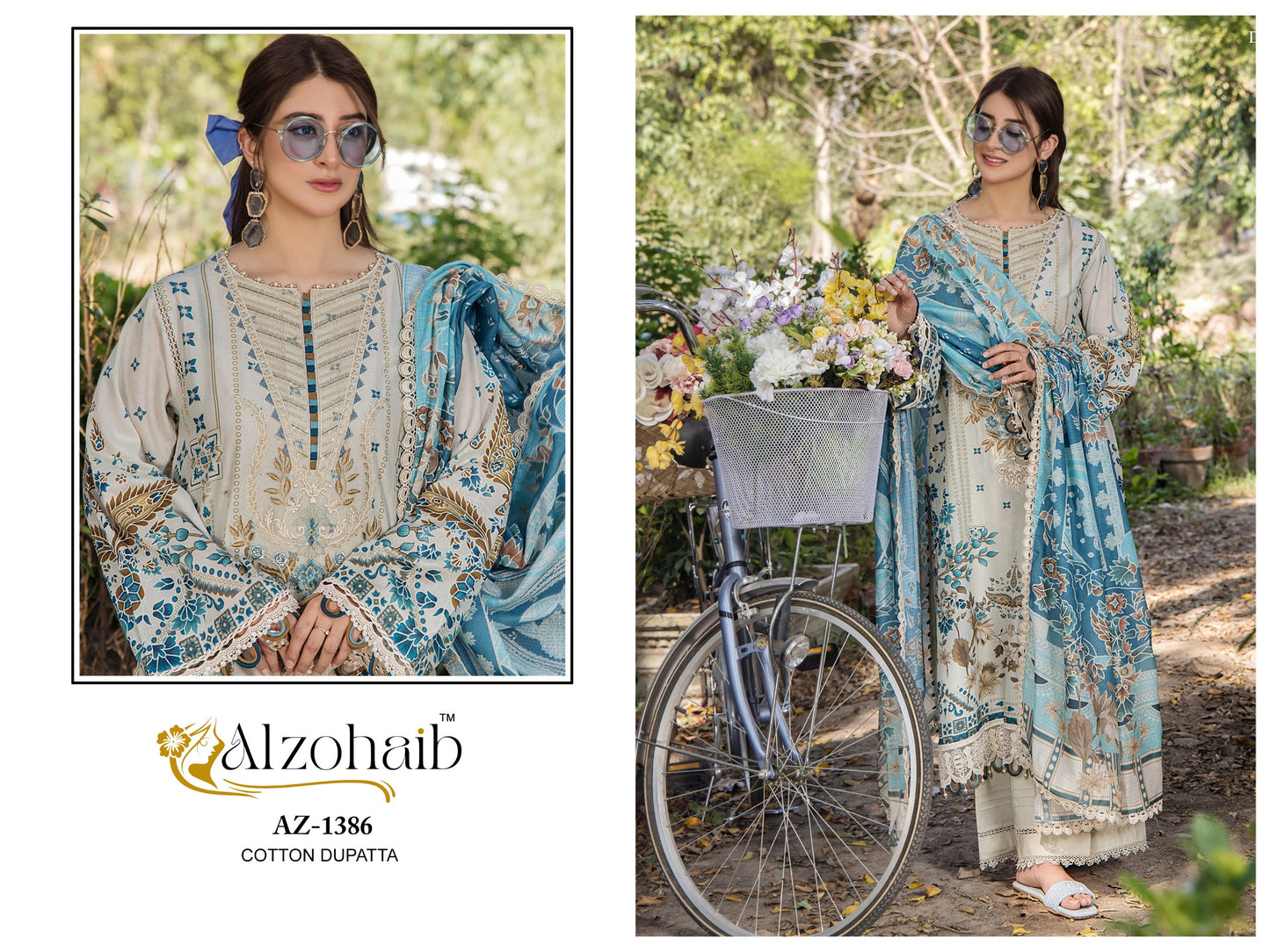 Az-1386 Aaida Vol 2 Al Zohaib Pure Cotton Pakistani Salwar Suits
