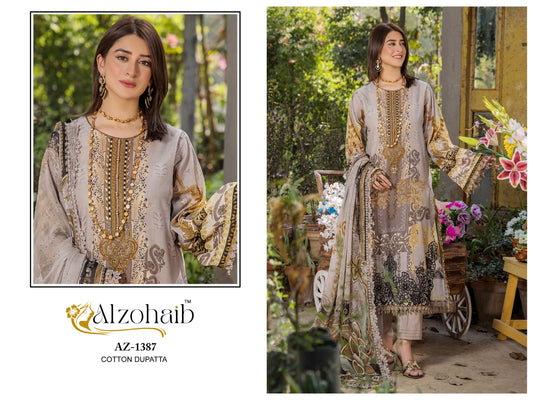 Az-1387 Aaida Vol 2 Al Zohaib Pure Cotton Pakistani Salwar Suits